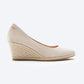 Roses Canvas U Cut Espadrille Wedges