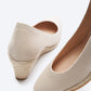 Roses Canvas U Cut Espadrille Wedges