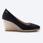Roses Canvas U Cut Espadrille Wedges