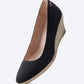 Roses Canvas U Cut Espadrille Wedges
