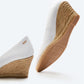 Roses Canvas V Cut Espadrille Wedges