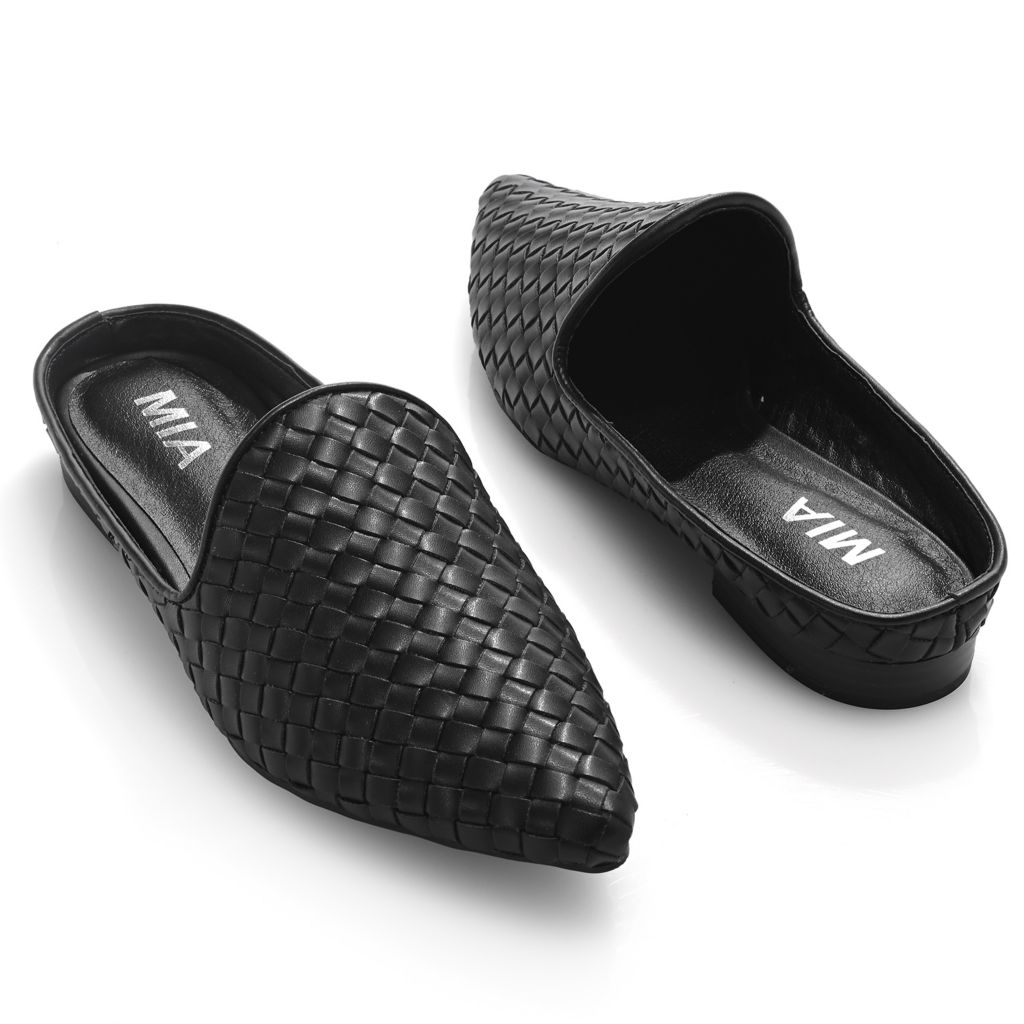 MIA "Johona" Pointed Toe Woven Mules