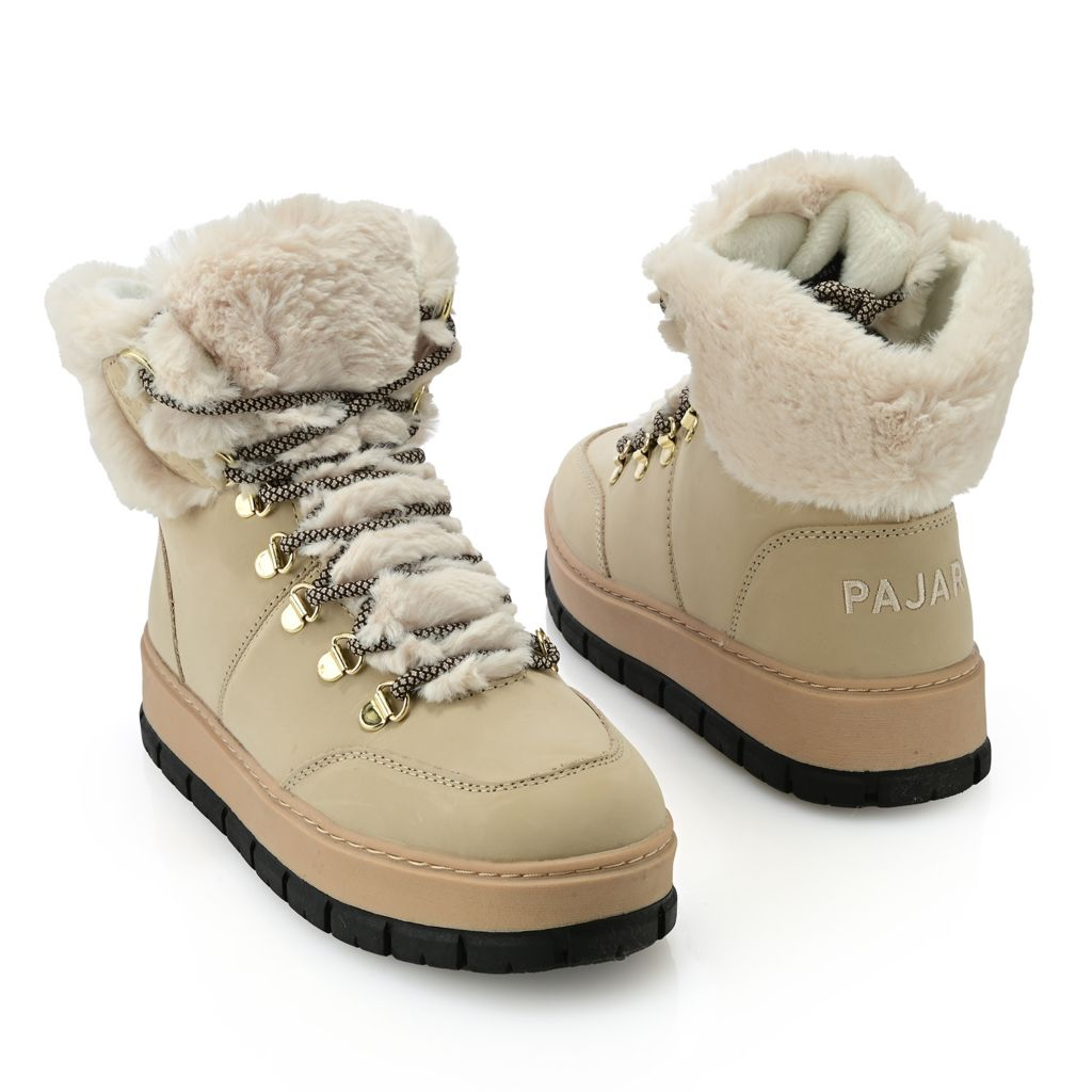 Pajar Canada "Chalet" Faux Fur Trimmed Leather Boots
