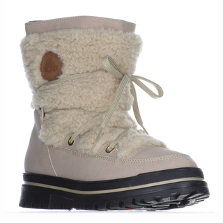 Pajar Canada "Maxine" Sherpa Detailed Lace-up Ice Grip Ankle Boots