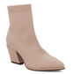 MIA "Draxton" Knit Block Heel Ankle Boots