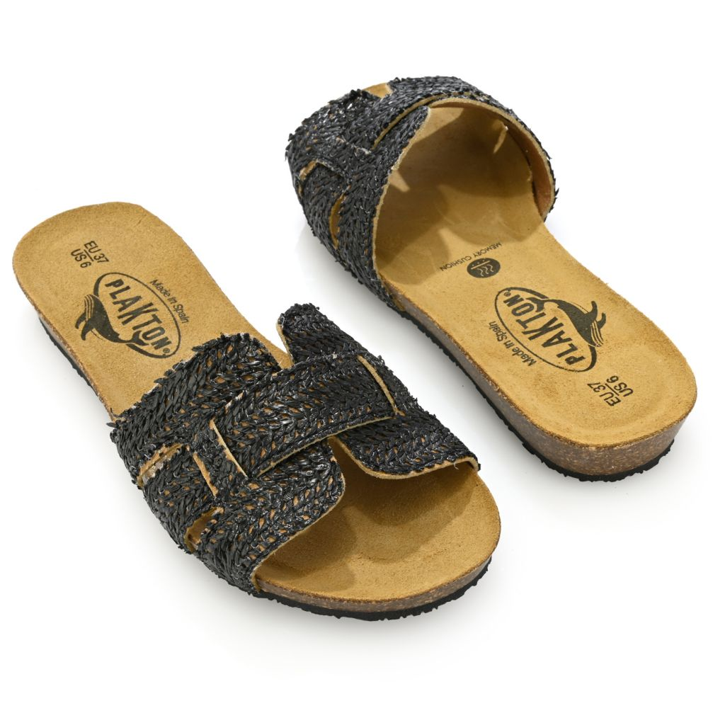 Plakton Fiji Slide-on Raffia Sandals
