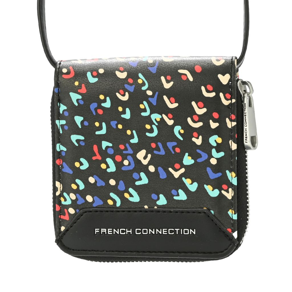 French Connection Alina Zip Around Wallet w/ Removable Strap