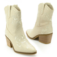 MIA "Calico" Embroidered Faux Leather Booties