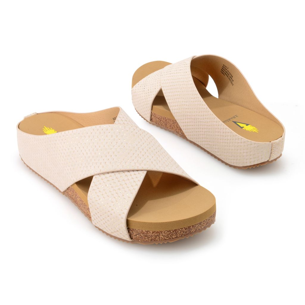 Volatile Ablette Ultra Comfort Slip-on Crisscross Slides