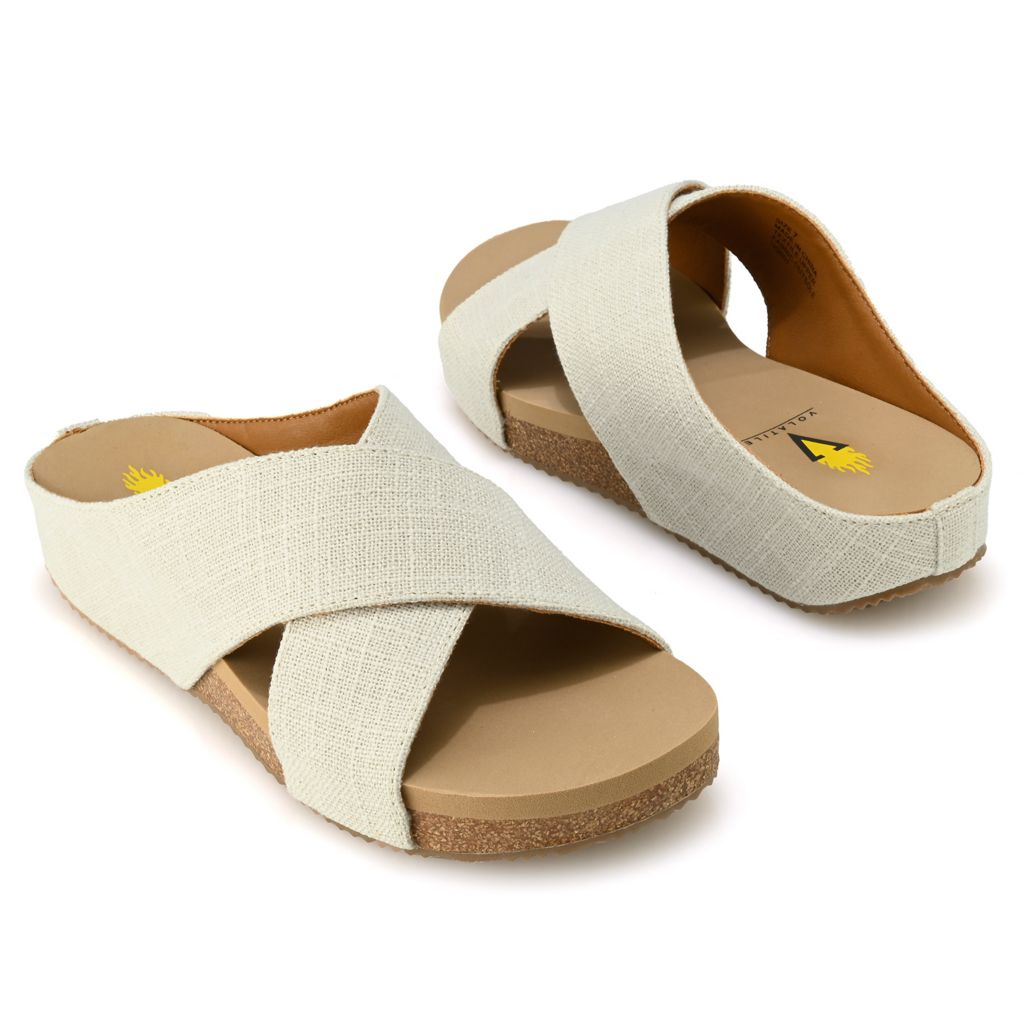 Volatile Ablette Ultra Comfort Slip-on Crisscross Slides