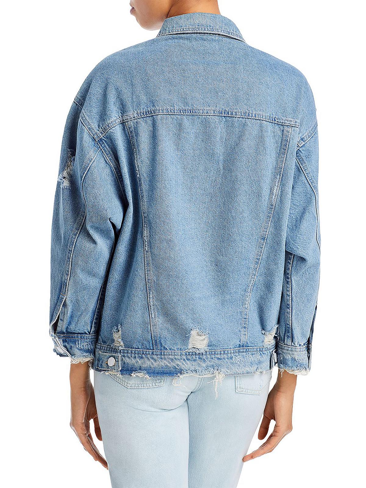 Sunset & Spring Cotton Embellished Denim Jacket Blue Size S