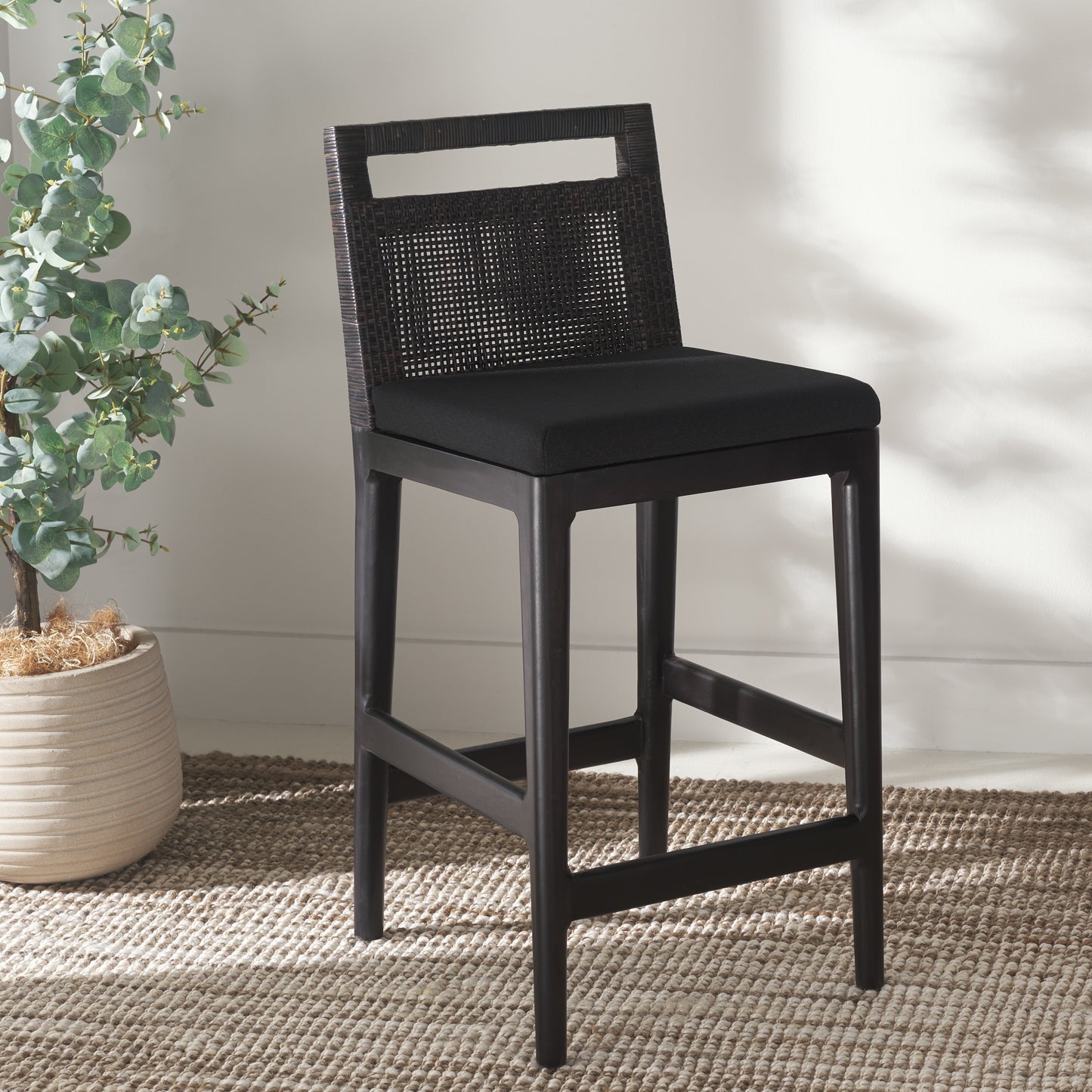 SAFAVIEH Darin 24inch Counter Stool Fully Assembled  16W x 20D x 36H