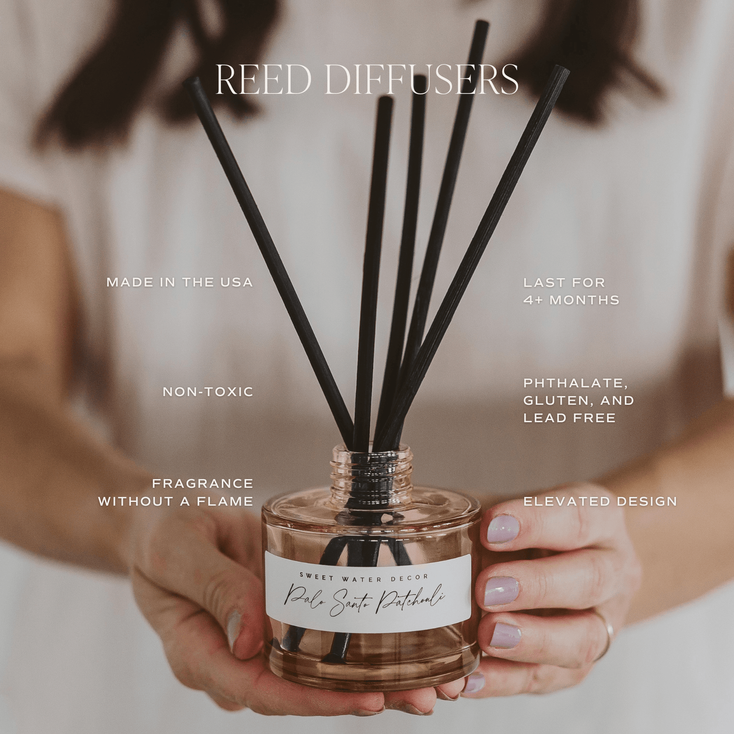 Mango and Coconut Tinted Glass Jar Reed Diffuser