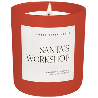 Santa's Workshop Soy Candle - Red Matte Jar - 15 oz (Merry and Bright)