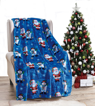 Christmas Blanket Cozy Festive Holiday Throw Blanket 50" x 60"