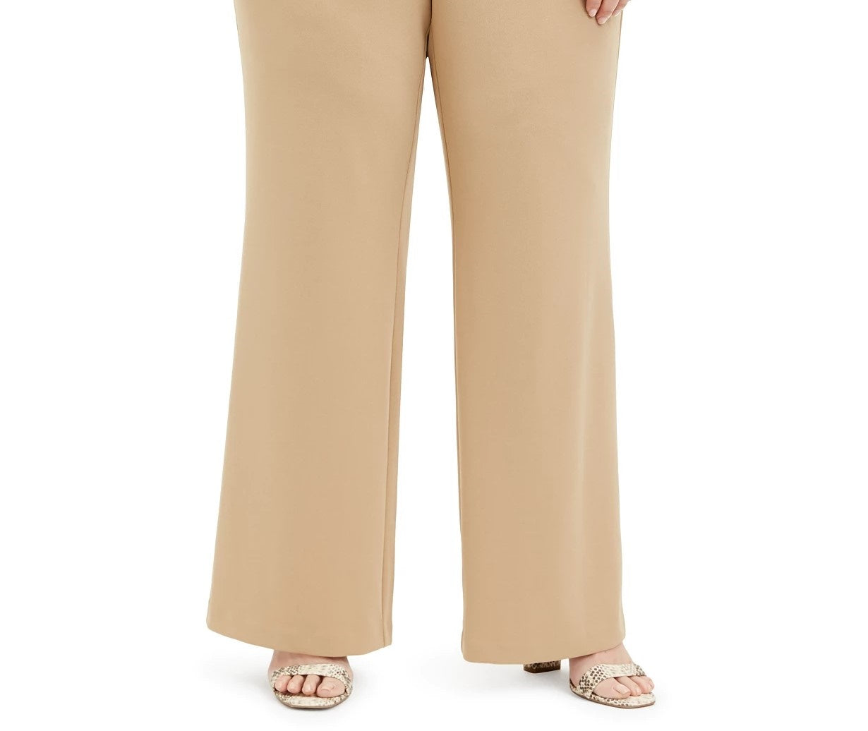INC International Concepts Women's Plus Size Utility-Pocket Wide-Leg Pants Brown Size 20W