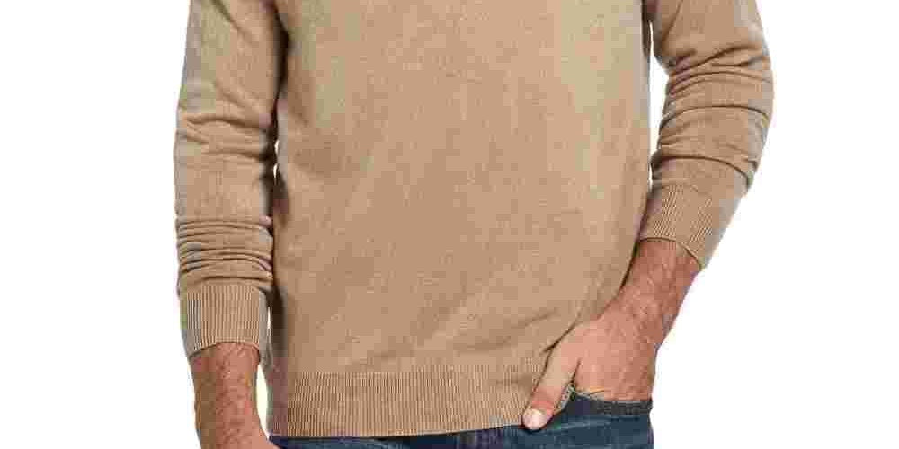Weatherproof Vintage Men's Soft Touch Quarter-Zip Sweater Brown Size Medium