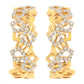 14K Yellow Gold 3/4 Cttw Diamond Honeycomb Hoop Earrings (G-H Color, SI1-SI2 Clarity) - 24MM