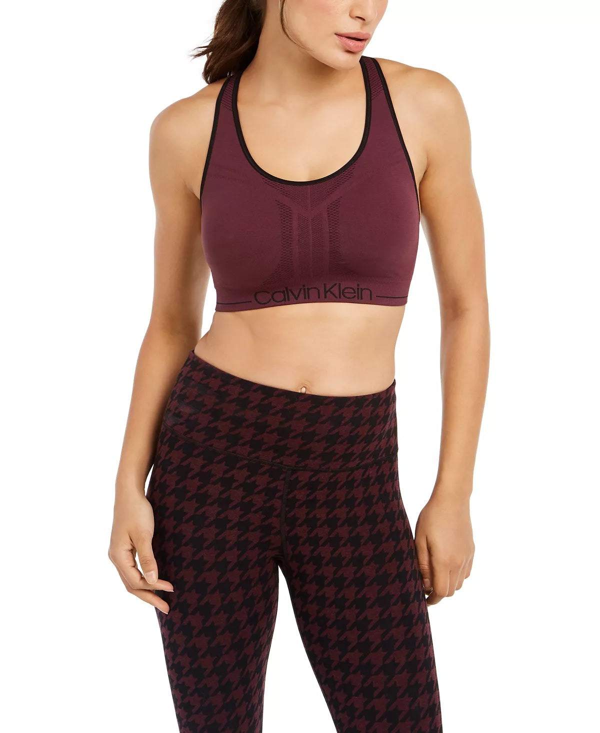 Calvin Klein Women's Impact Sports Bra Red Size Medium