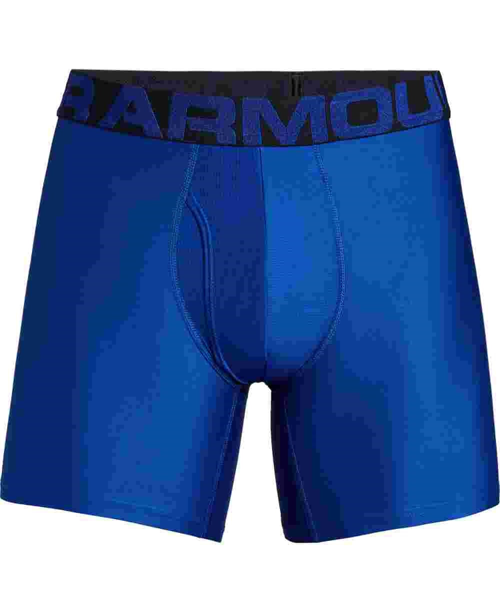 Under Armour Men's Tech 6'' Boxerjock Boxer Briefs - 2 Pack Navy Size X-Large