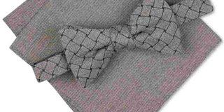 Alfani Men's Solid Mode Bow Tie Gray One Size