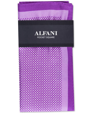 Alfani Men's Mini Dot Silk Pocket Square Purple Size Regular