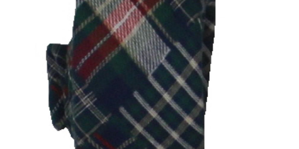 Bar III Men's Chelsea Plaid Professional Neck Tie Navy Size Regular