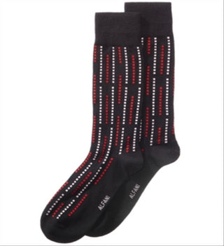 Alfani Men's Knit Pattern Dress Socks Black Size Regular