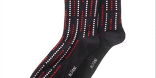 Alfani Men's Knit Pattern Dress Socks Black Size Regular