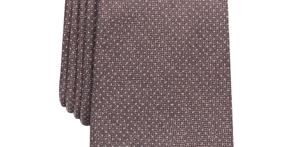 Perry Ellis Men's Ruthven Micro-Dot Tie Brown Size Regular