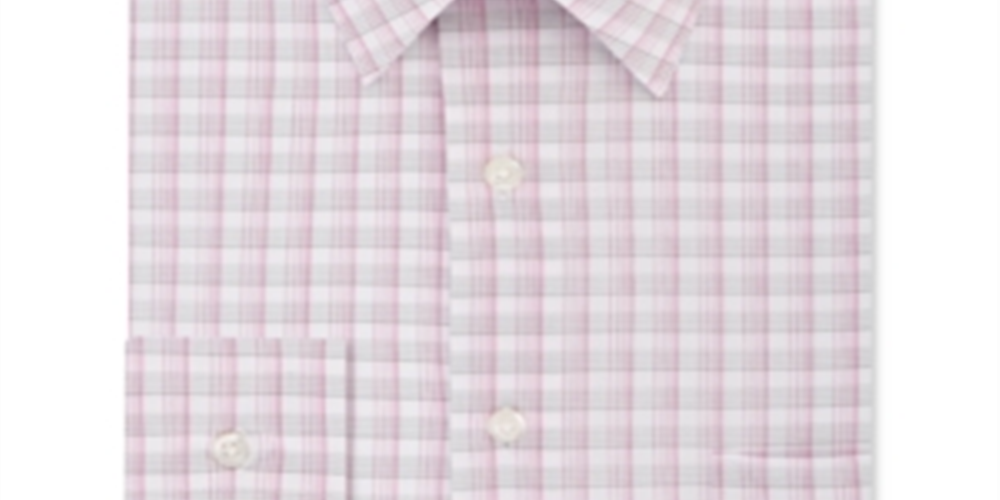 Van Heusen Men's Regular Fit Flex Collar Stretch Check Dress Shirt Gray Size 15X32X33