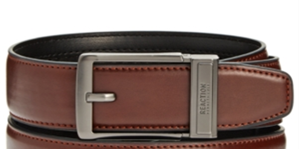 Kenneth Cole Reaction Men's Leather Work Wear Dress Belt Brown Size Medium