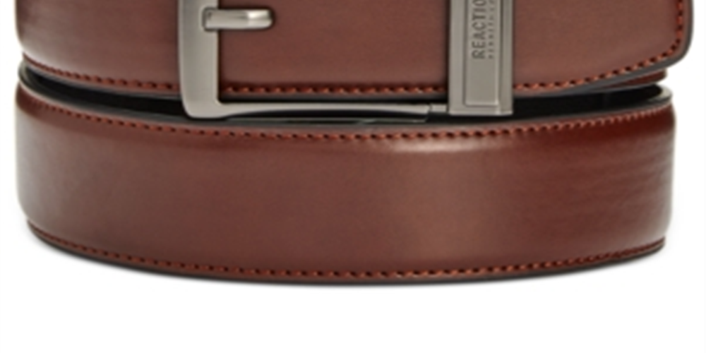 Kenneth Cole Reaction Men's Leather Work Wear Dress Belt Brown Size Medium