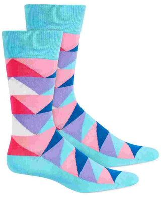 Alfani Men's Triangle Socks Blue Size Regular