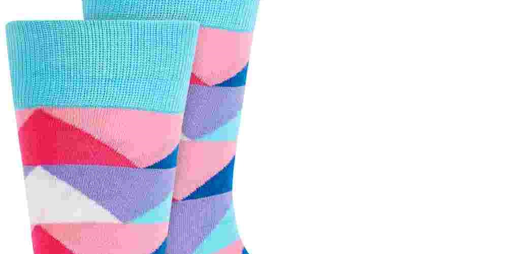 Alfani Men's Triangle Socks Blue Size Regular