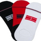 Tommy Hilfiger Men's 3 Pk Sport No Show Socks Navy -Red  Size 10-13