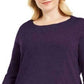 Karen Scott Women's Plus Ballet Neckline Sweater Purple Size 2X