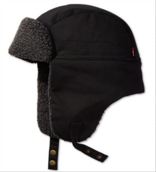 Levi's Men's Waxed Canvas Trapper Hat Black Size L/XL