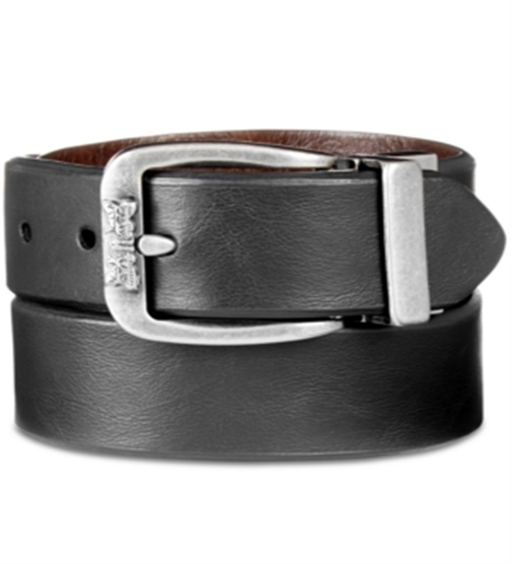 Levi's Men's Reversible Professional Dress Belt Black Size Small