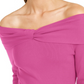 INC International Concepts Women's Twist Off-The-Shoulder Sweater Bright Red Size Large