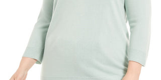 Alfani Women's Plus Boatneck Pullover Sweater Blue Size 3X