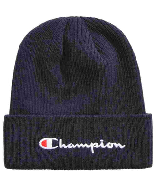 Champion Men's Cuffed Ribbed-Knit Beanie Navy Size Regular