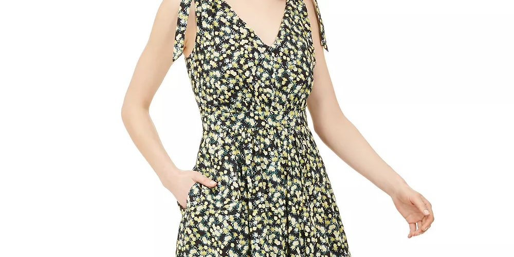 Calvin Klein Women's Sleeveless Below The Knee Fit Flare Evening Dress Green  Size 10