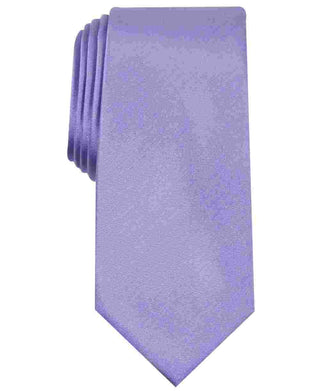 Alfani Men's Silk Blend Solid Neck Tie Purple Size Regular