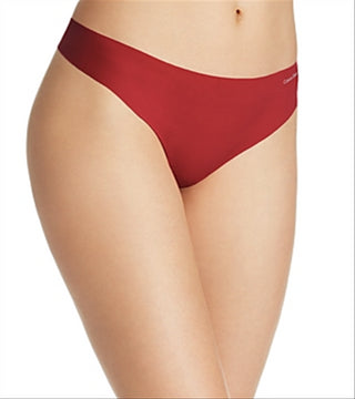 Calvin Klein Women's Invisibles Thong Underwear Red Size XS