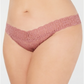 Jenni Women's Lace Thong Underwear Pink Size 1X-3X