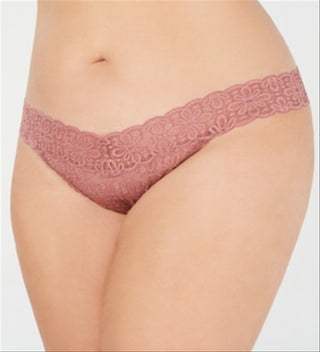 Jenni Women's Lace Thong Underwear Pink Size 1X-3X
