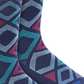Perry Ellis Men's Microfiber Diamond Print Socks Blue Size Regular