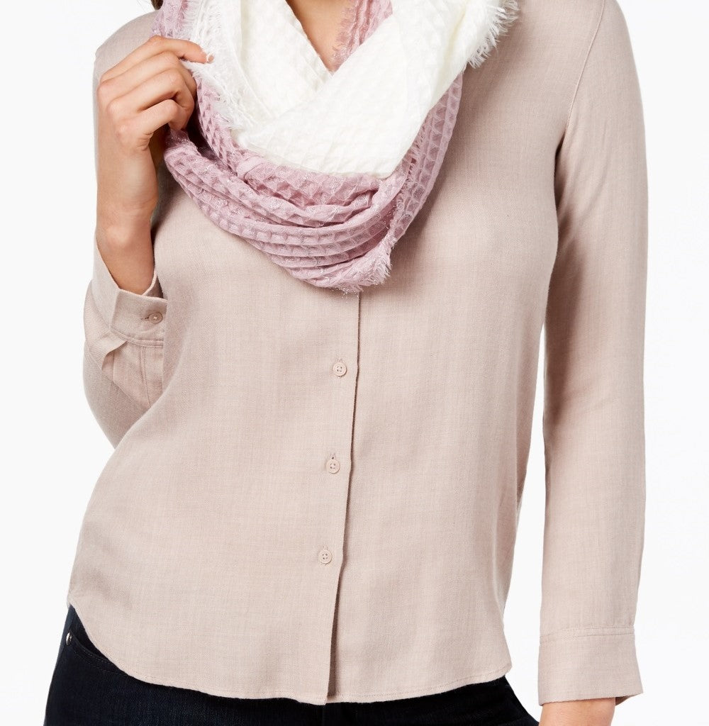 INC International Concepts Women's Ombre Waffle Loop Scarf Lilac One Size