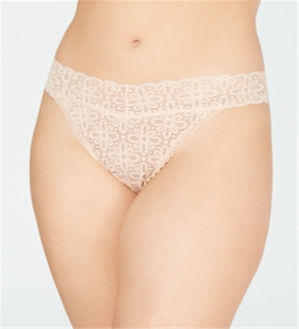 Jenni Women's Lace Thong Panty Chai Beige  Size 1X